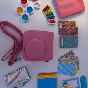 Instax Pink Camera Case with Accessories